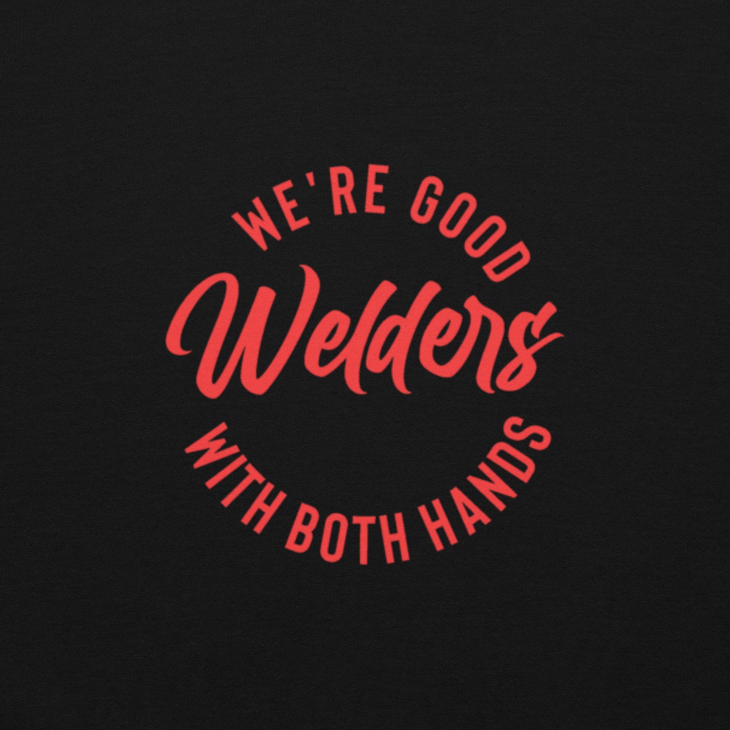 Good Hands 1 (Red Slogan Hoodie)