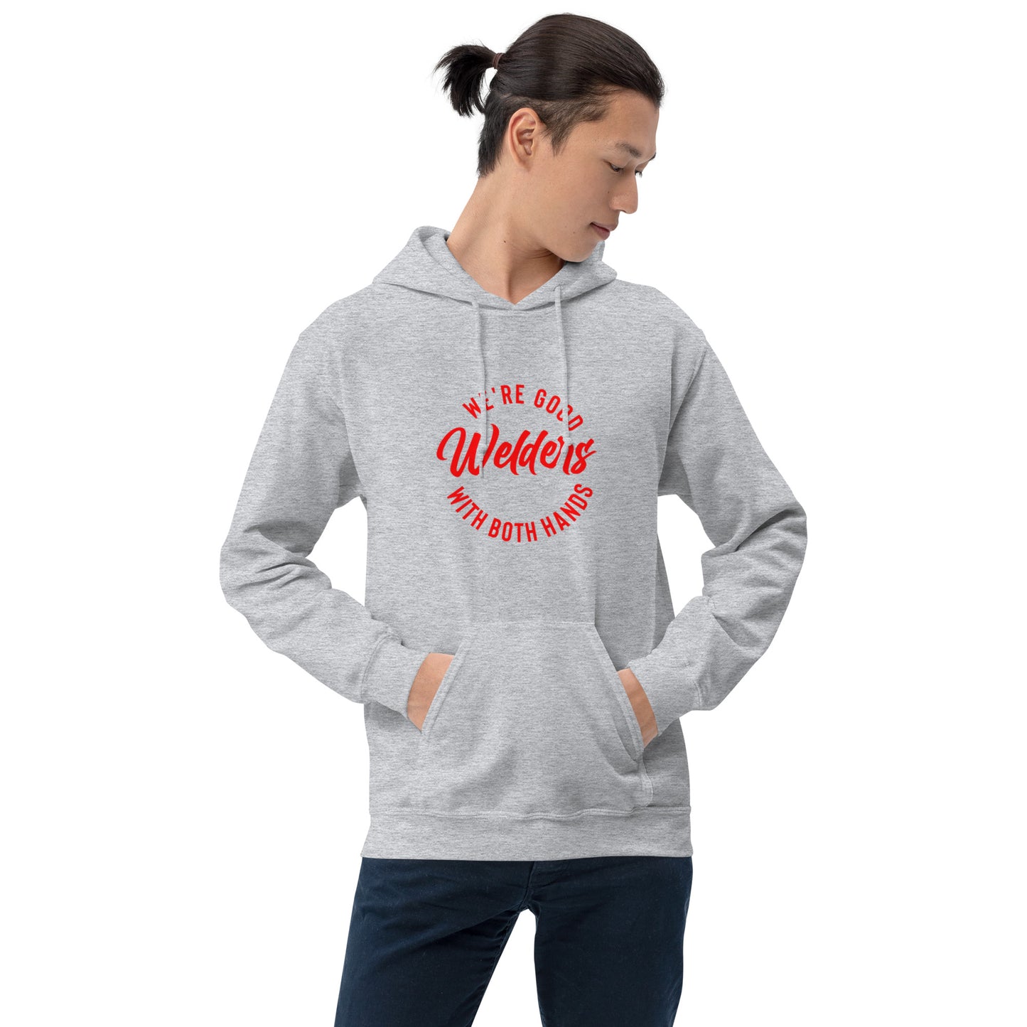 Good Hands 1 (Red Slogan Hoodie)